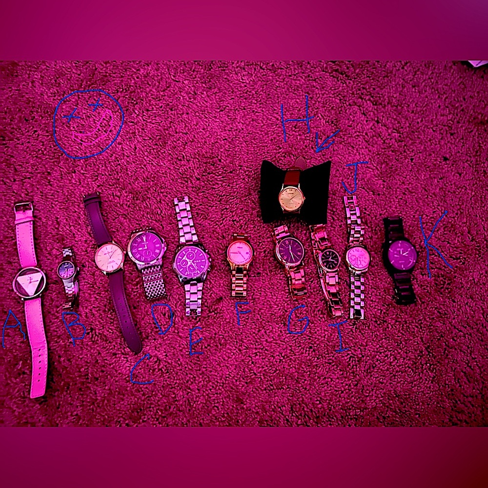 12 watches group or individual sale. Discount on bulk. <3 A, B, C